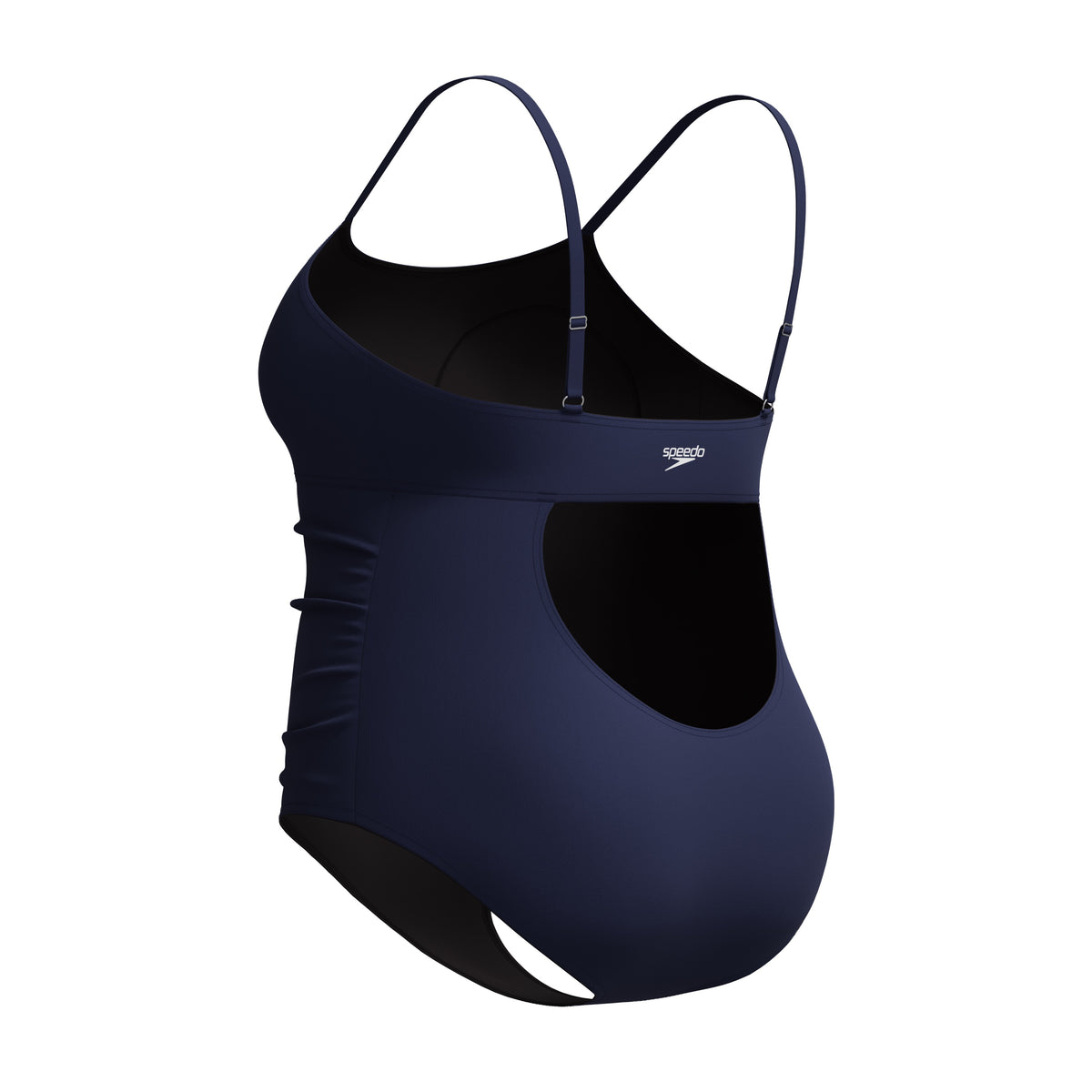 Speedo PLUS SIZE Adjustable Solid Shirred ONE Piece - SPEEDO NAVY