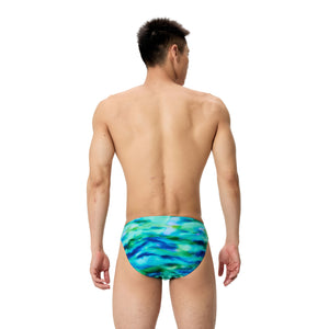 Speedo MALE Printed Brief - SUNSET GROVE/GREEN