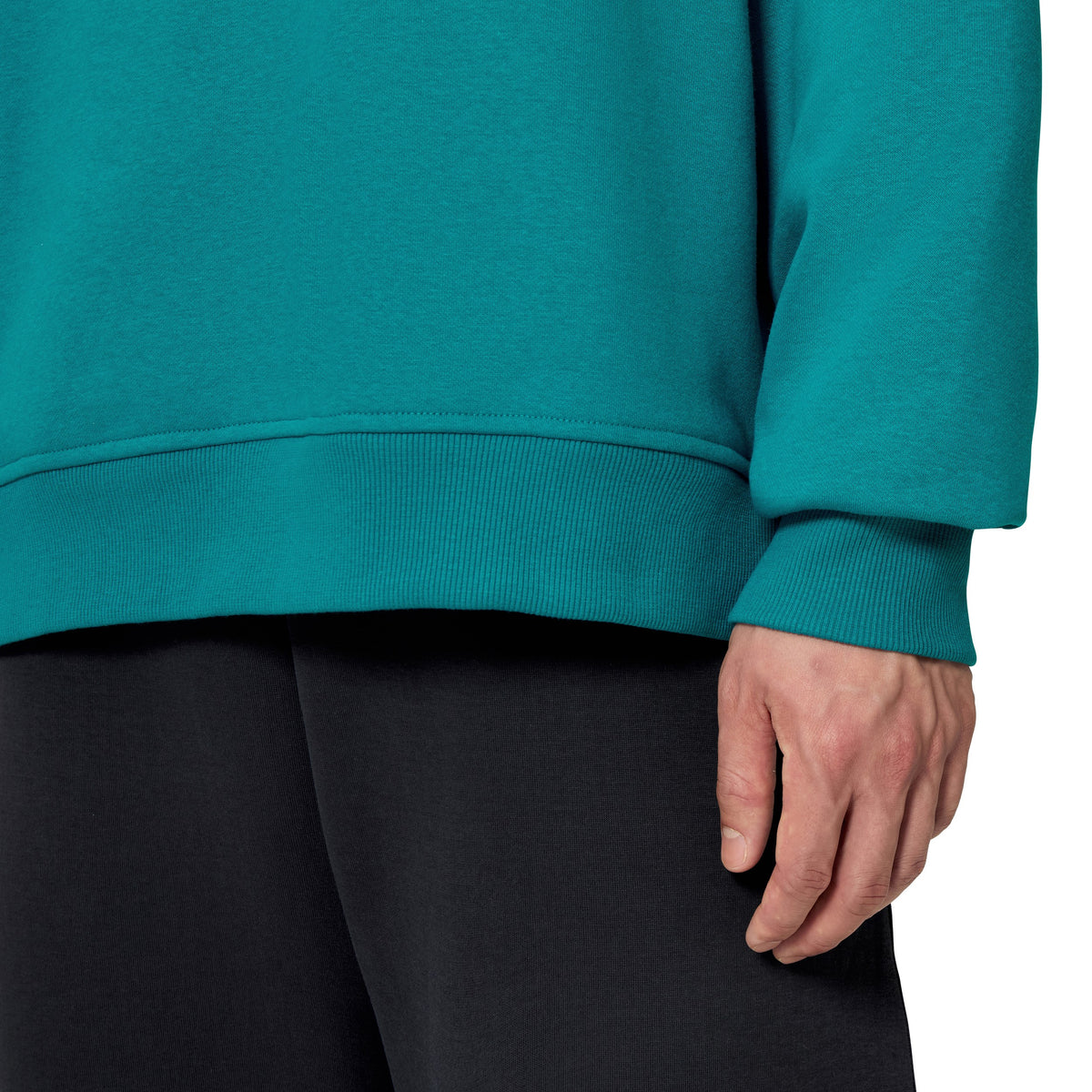 Speedo LOGO Fleece CREW - PEACOCK