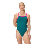 Speedo Female Solid Turnback - PEACOCK