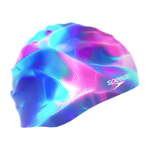 Speedo Printed Silicone CAP - TECHNO SNAKE DEEP SAPPHIRE