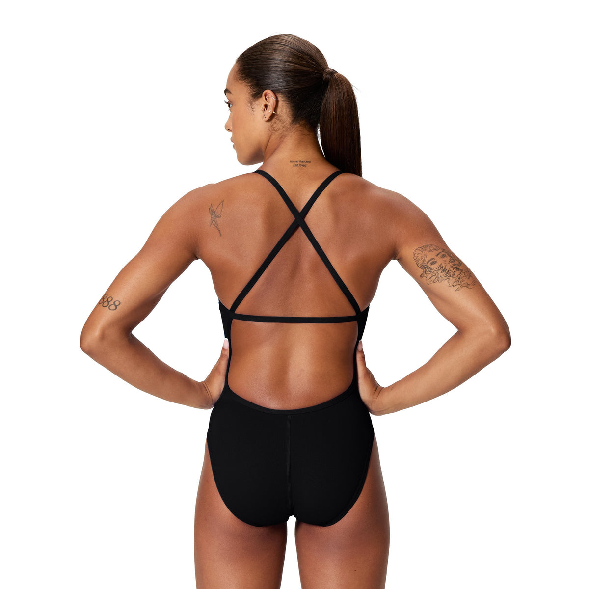 Speedo Endurance+ Solid Crossback - TEAM BLACK