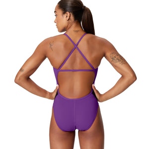Speedo EDGE Splice Crossback - TEAM BLACK/PURPLE