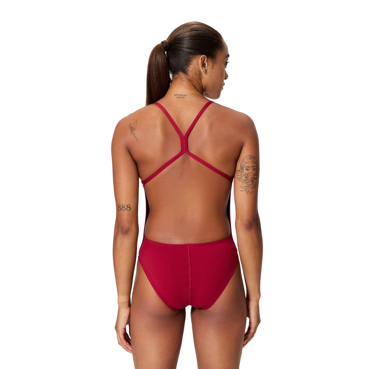 Speedo Endurance+ Solid ONE BACK - TEAM MAROON