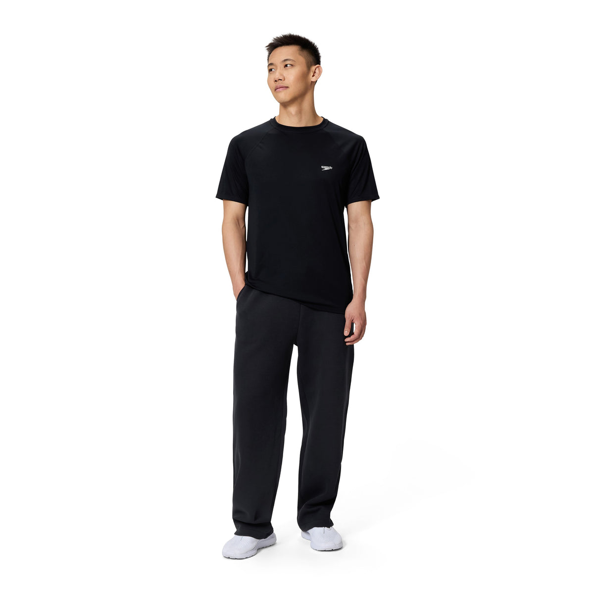 Speedo Short Sleeve EASY SWIM Shirt - SPEEDO BLACK