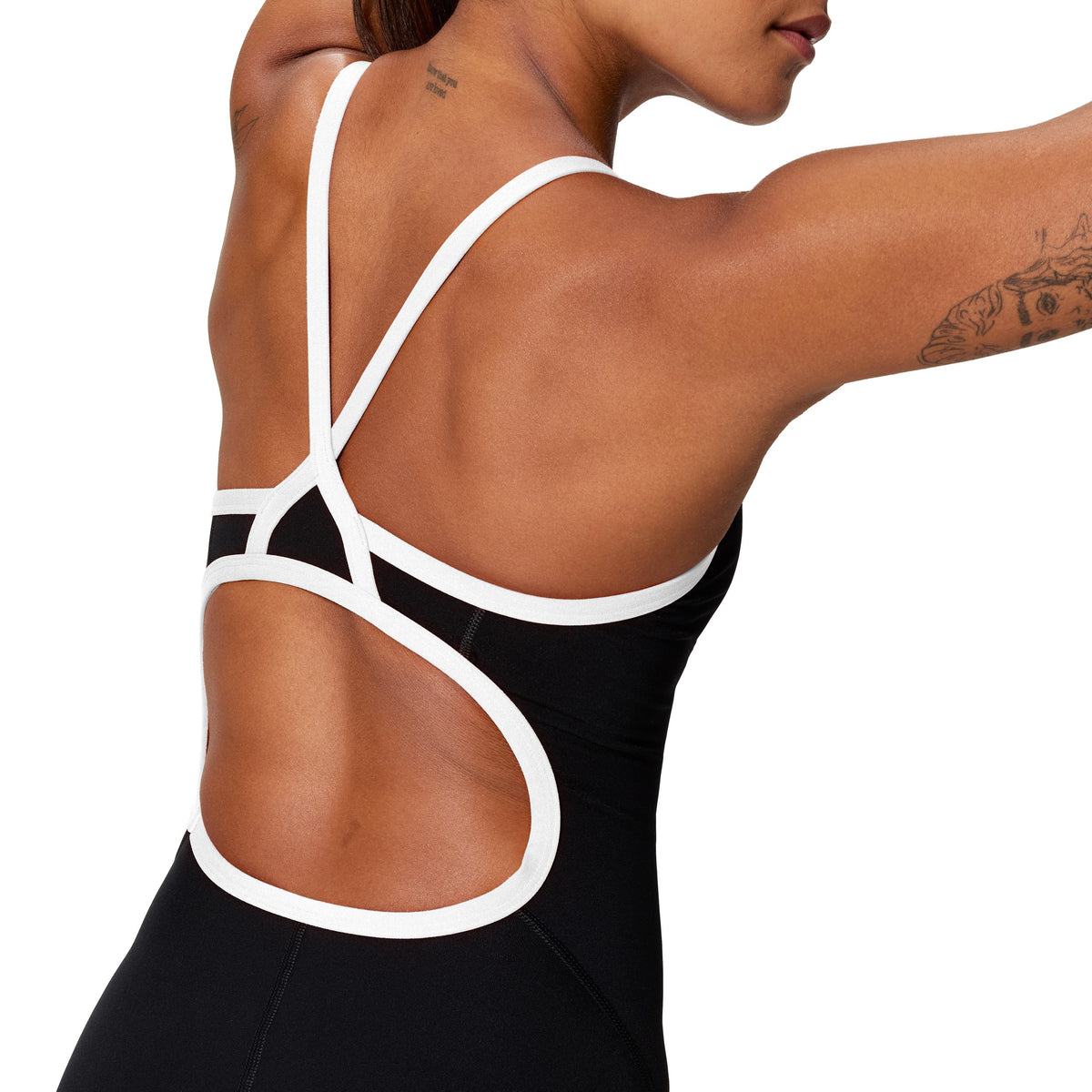 Speedo Adult Endurance+ Solid Flyback - TEAM BLACK/WHITE
