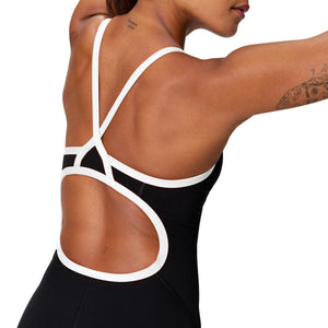 Speedo Adult Endurance+ Solid Flyback - TEAM BLACK/WHITE