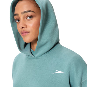 Speedo PRO Female Fleece Hoodie - STORM GREEN