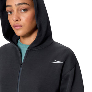 Speedo PRO Female FULL ZIP Fleece Hoodie - BLACK