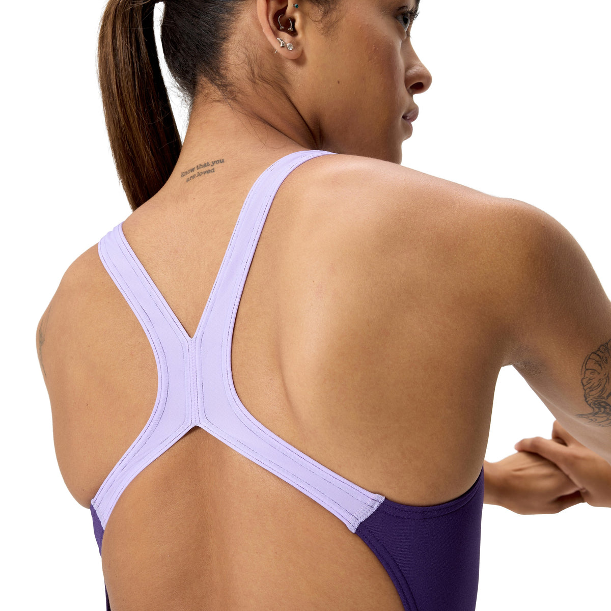 Speedo Female Solid Powerback - ACAI PURPLE