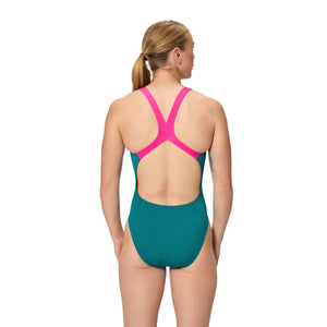 Speedo Female Solid Powerback - PEACOCK