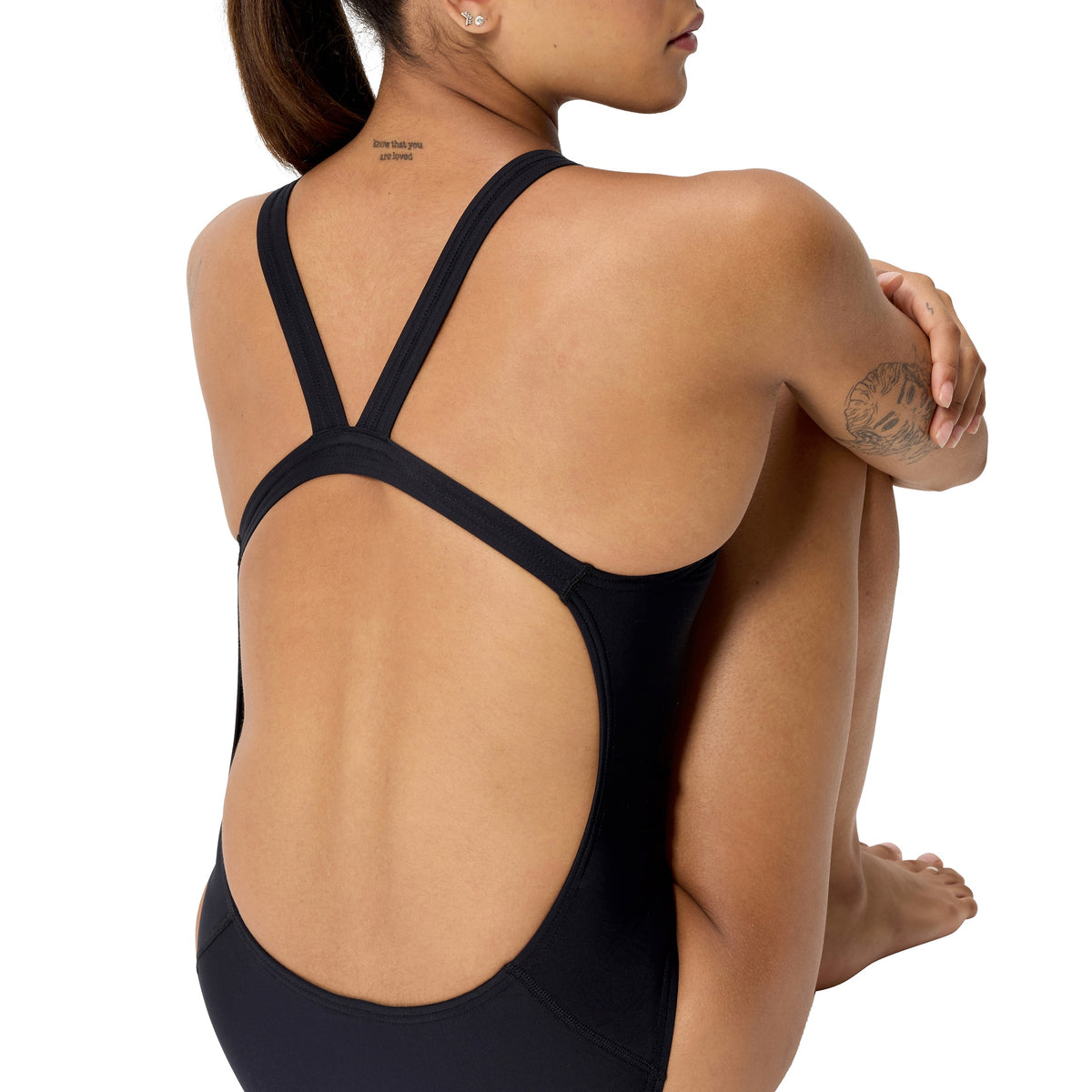 Speedo Female Solid Endurasoft Leaderback - TEAM BLACK