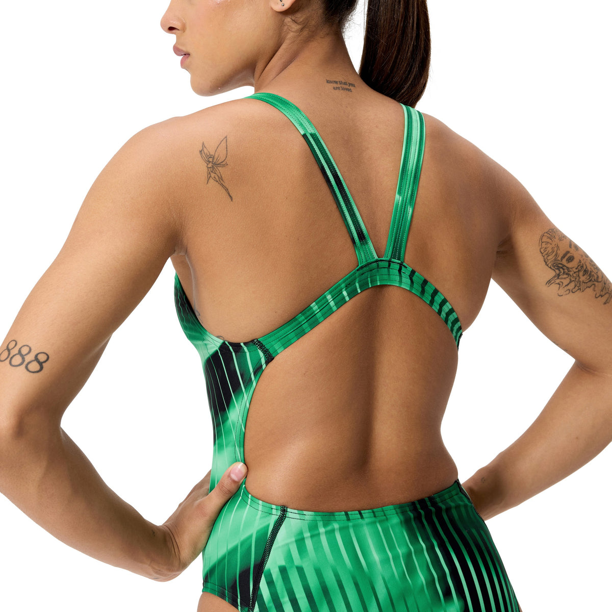 Speedo Female Linear LAVA Leaderback - TEAM BRIGHT GREEN