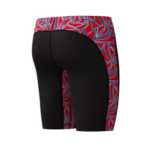 Speedo Male Petal Polygon Jammer - TEAM ROYAL BLUE/RED/WHITE