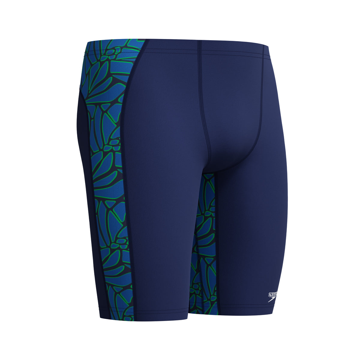 Speedo Male Petal Polygon Jammer - TEAM ROYAL BLUE/BRIGHT GREEN