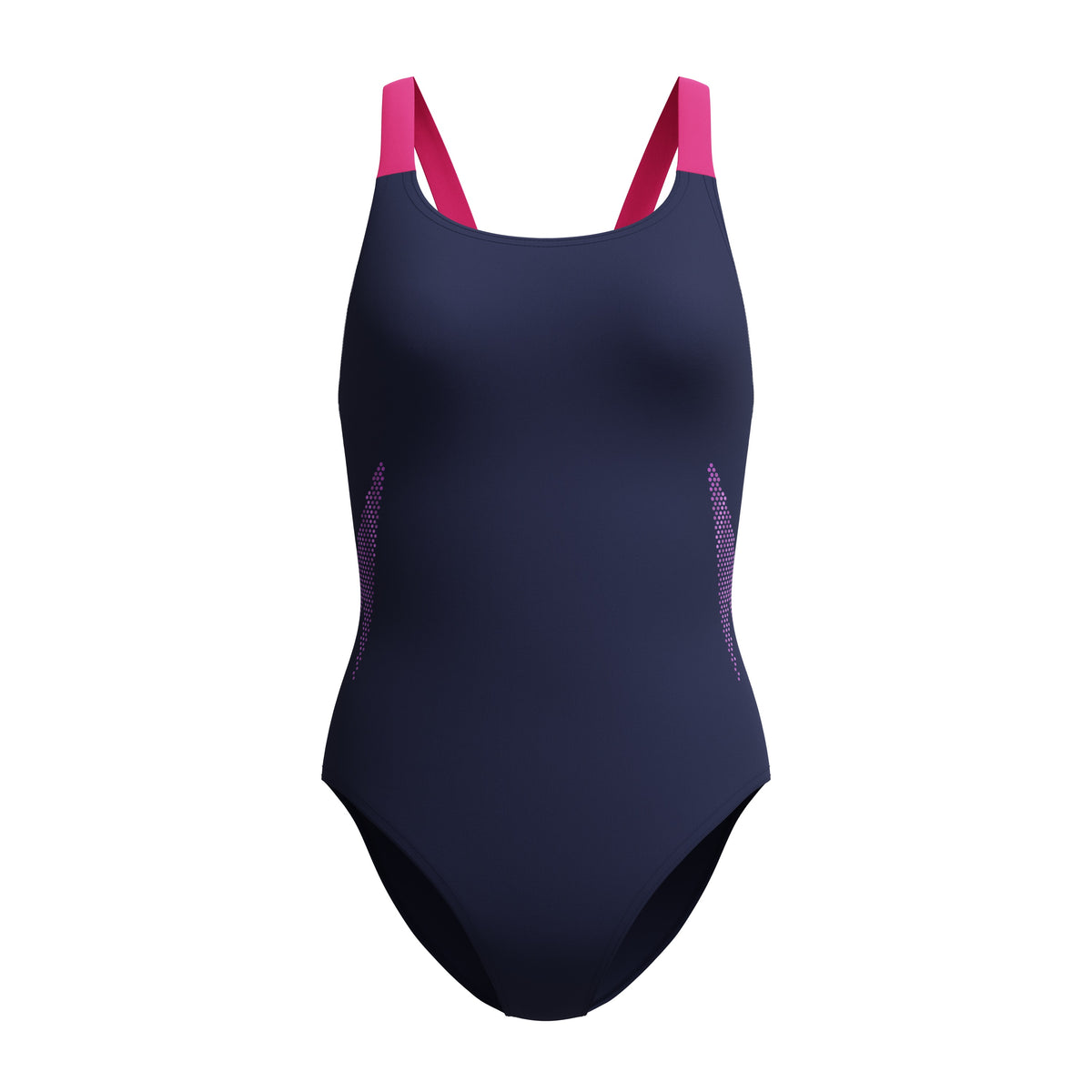 Speedo Solid BOOM Leaderback ONE Piece - PEACOAT/MARGARITA PINK