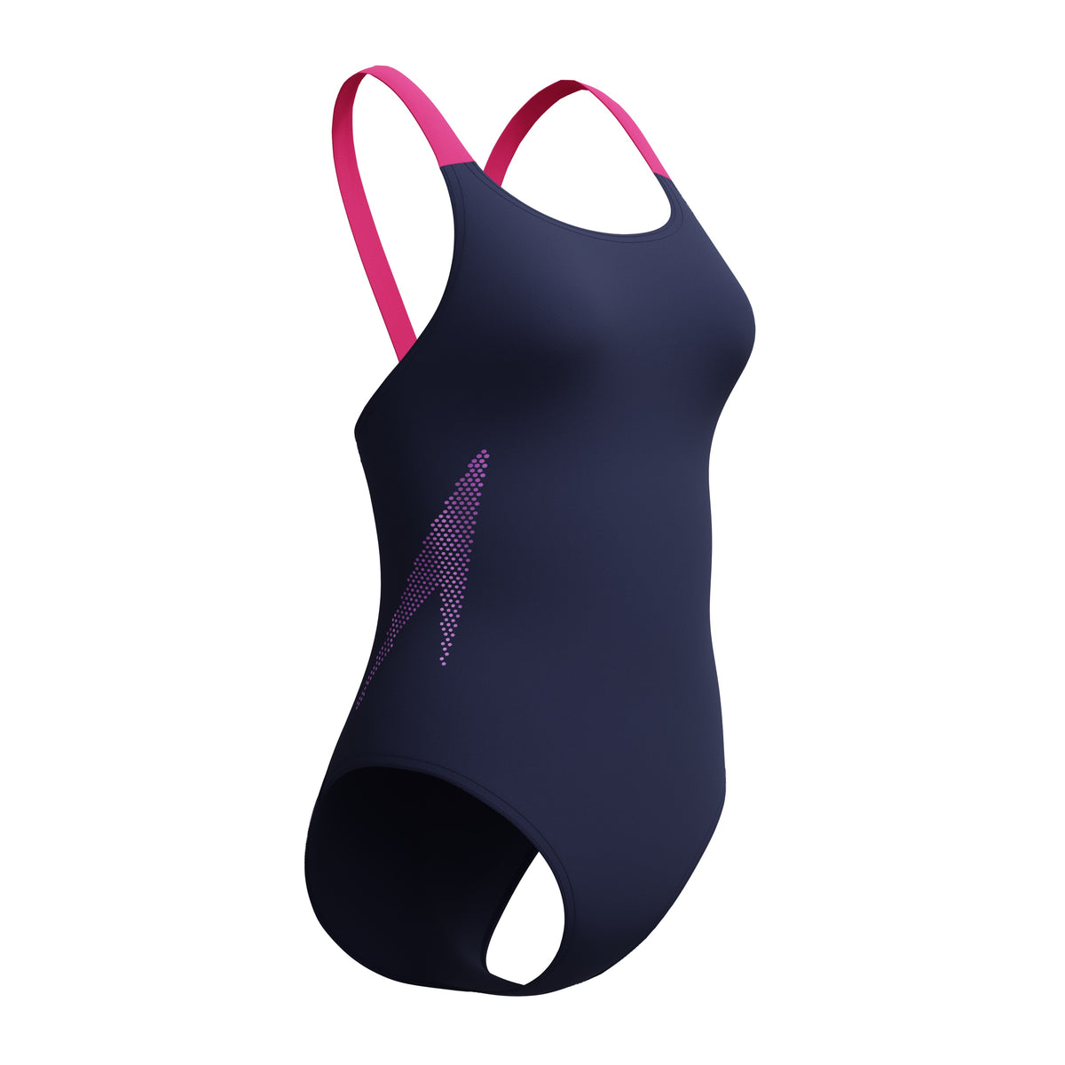 Speedo Solid BOOM Leaderback ONE Piece - PEACOAT/MARGARITA PINK