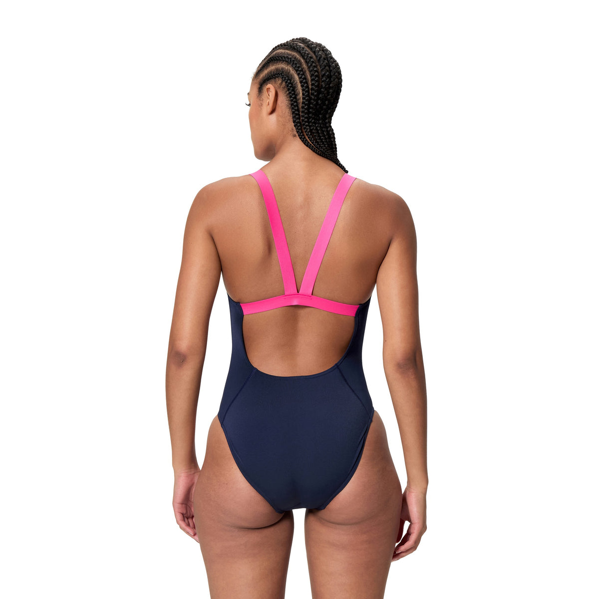 Speedo Solid BOOM Leaderback ONE Piece - PEACOAT/MARGARITA PINK
