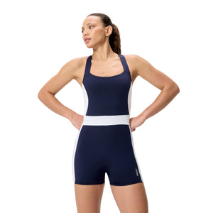 Speedo Colorblock Legsuit - PEACOAT/BRIGHT WHITE