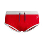 Speedo Men's Texture Brief 3.5 Inch - HIGH RISK RED