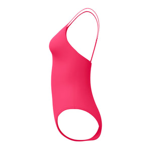 Speedo Solid V-neck ONE Piece - RUBY