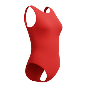 Speedo Solid HIGH NECK ONE Piece - LEGEND RED