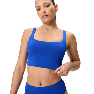 Speedo Solid Square NECK Bikini TOP - DEEP SAPPHIRE