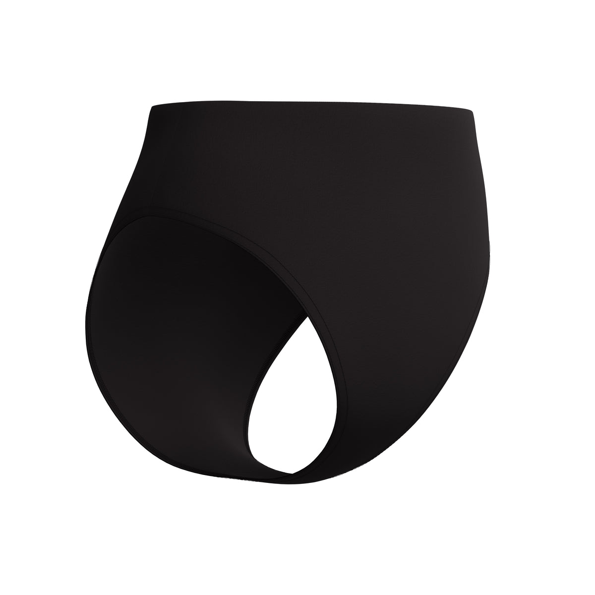 Speedo Solid Cheeky HIGH Waist Bikini Bottom - ANTHRACITE
