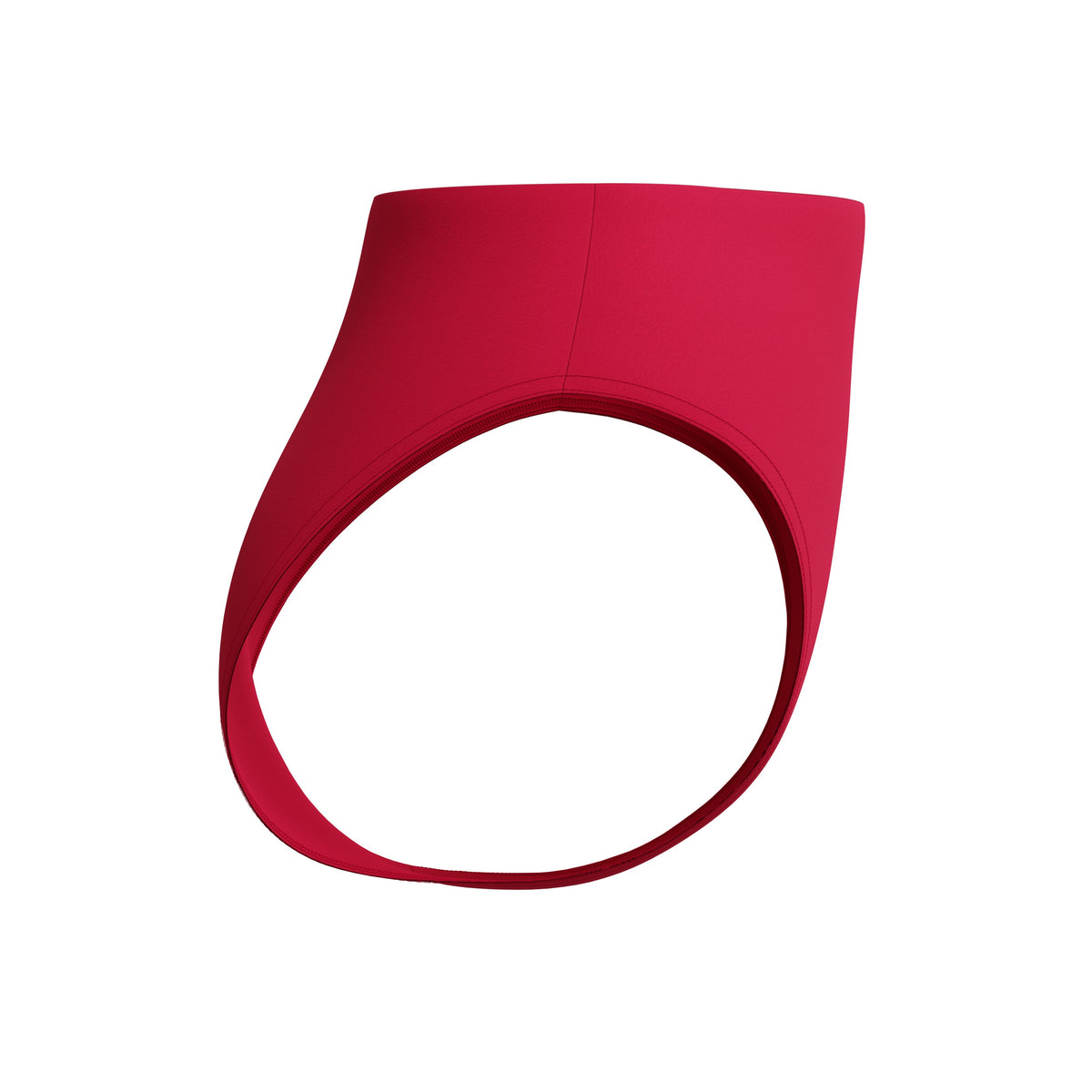 Speedo Solid Cheeky HIGH Waist Bikini Bottom - RUBY