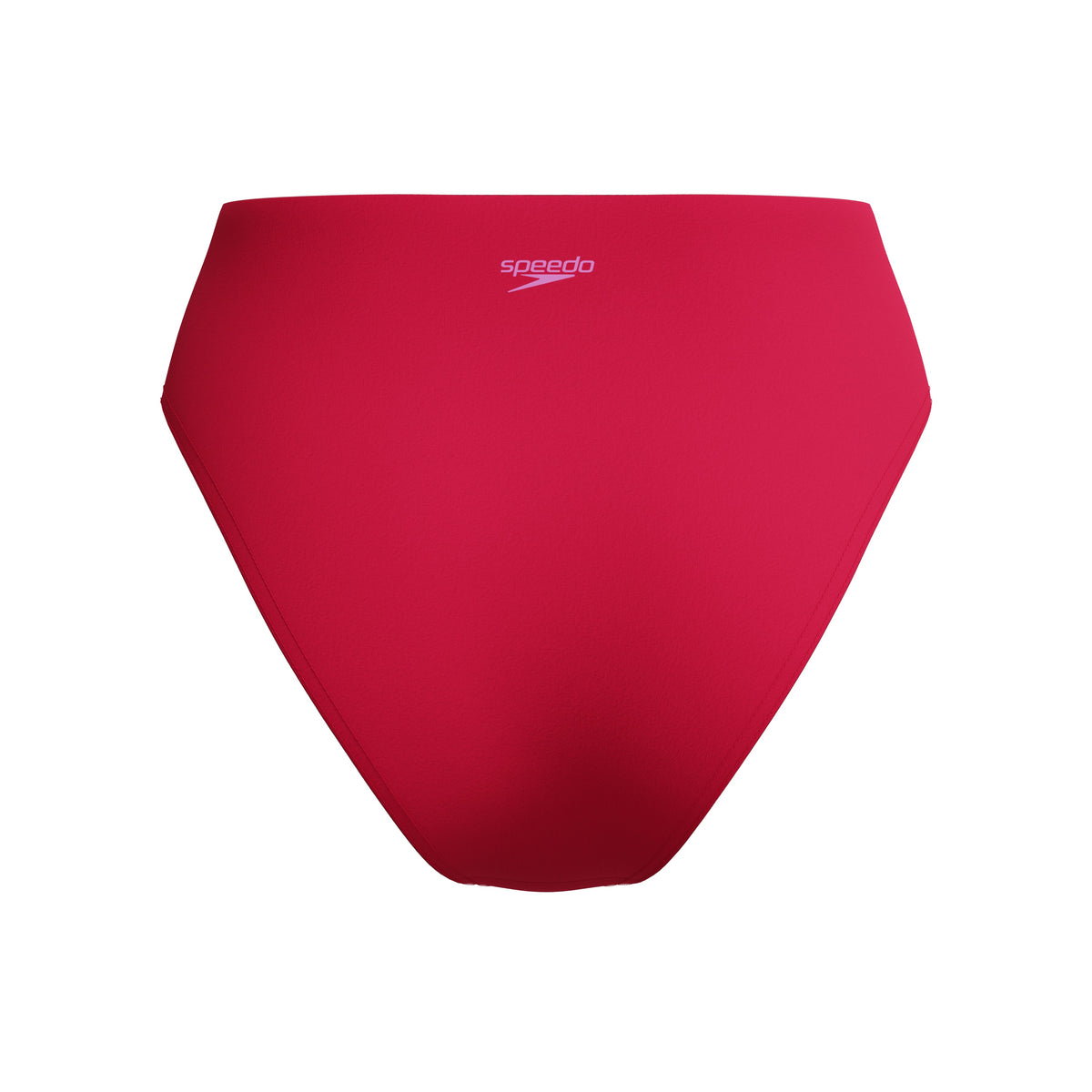 Speedo Solid Cheeky HIGH Waist Bikini Bottom - RUBY