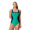 Speedo Colorblock Contour ONE Piece - PEACOCK TEAL/PEACOAT