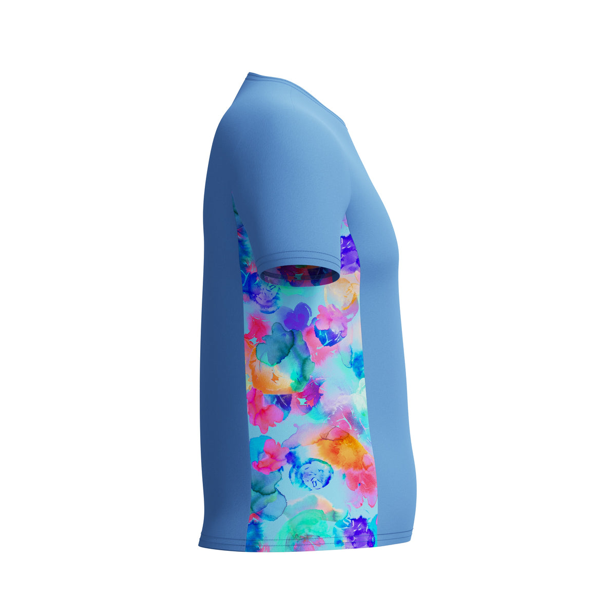 Speedo Short Sleeve Print Splice Rashguard - PERIWINKLE BLUE