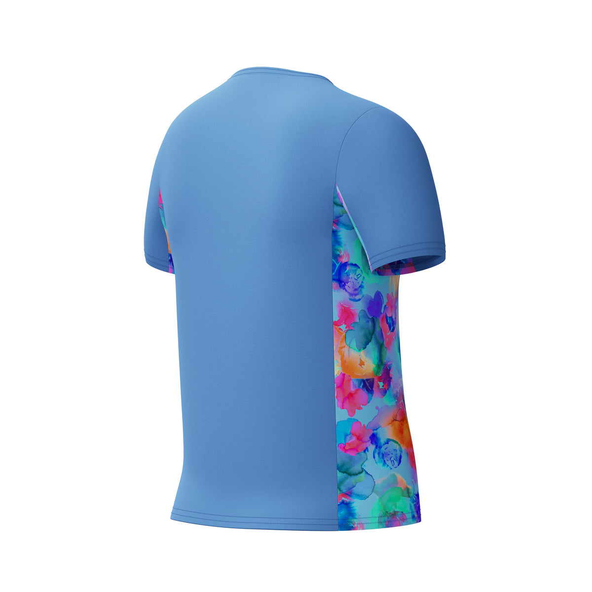 Speedo Short Sleeve Print Splice Rashguard - PERIWINKLE BLUE