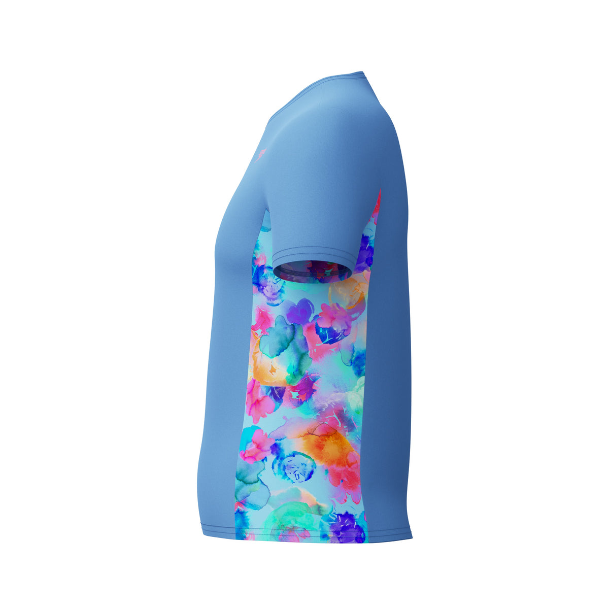Speedo Short Sleeve Print Splice Rashguard - PERIWINKLE BLUE