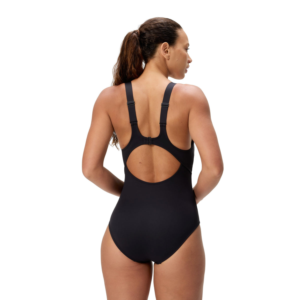 Speedo Sculpture Butterfly BACK ONE Piece - ANTHRACITE