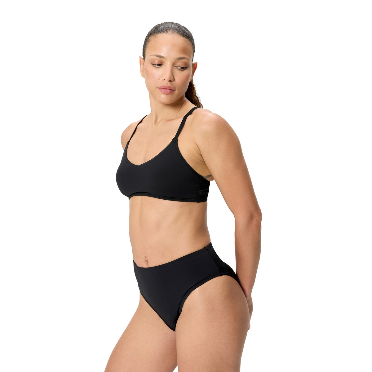 Speedo Solid Triangle Bikini TOP - ANTHRACITE