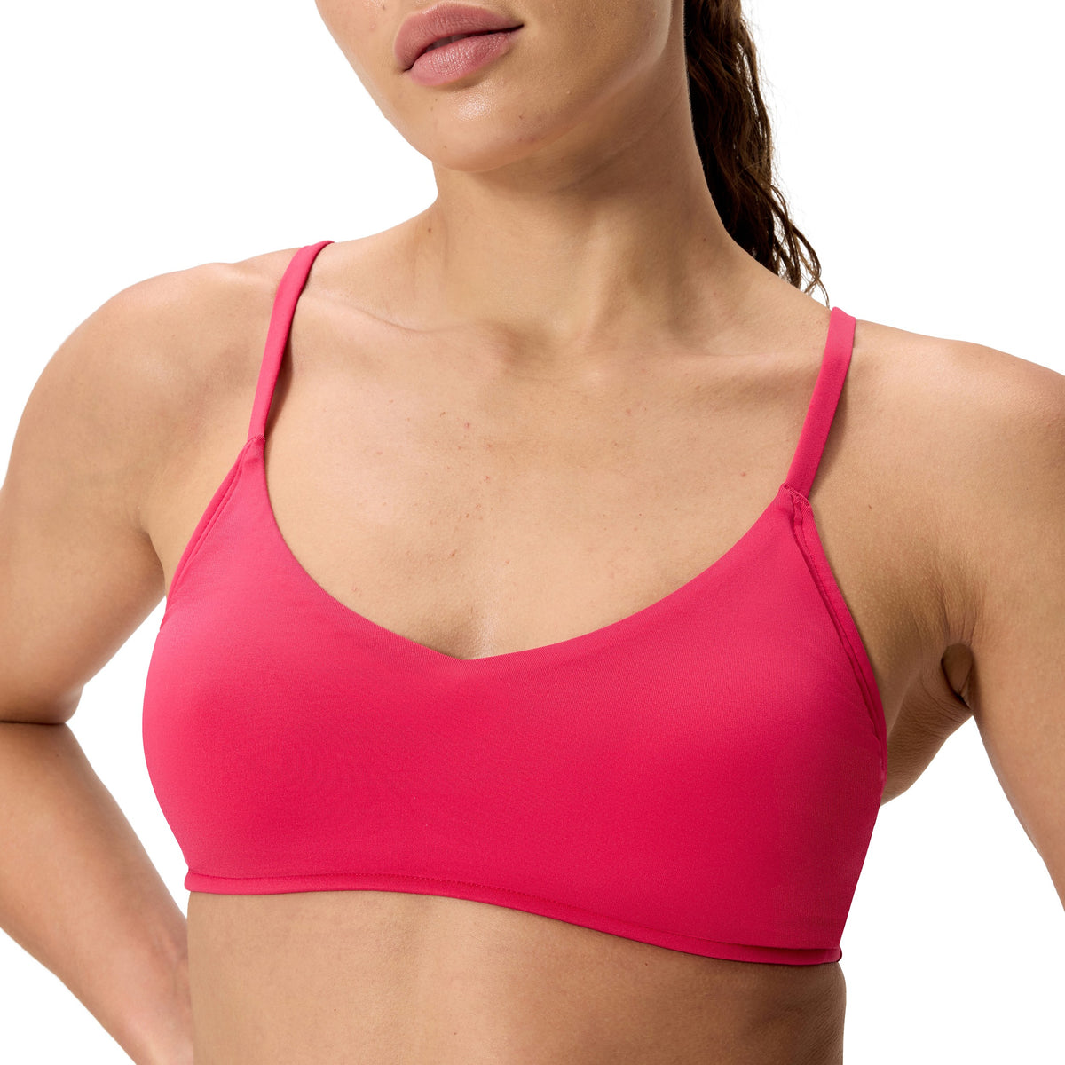 Speedo Solid Triangle Bikini TOP - RUBY