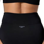 Speedo Solid HIGH Waist Bikini Bottom - ANTHRACITE