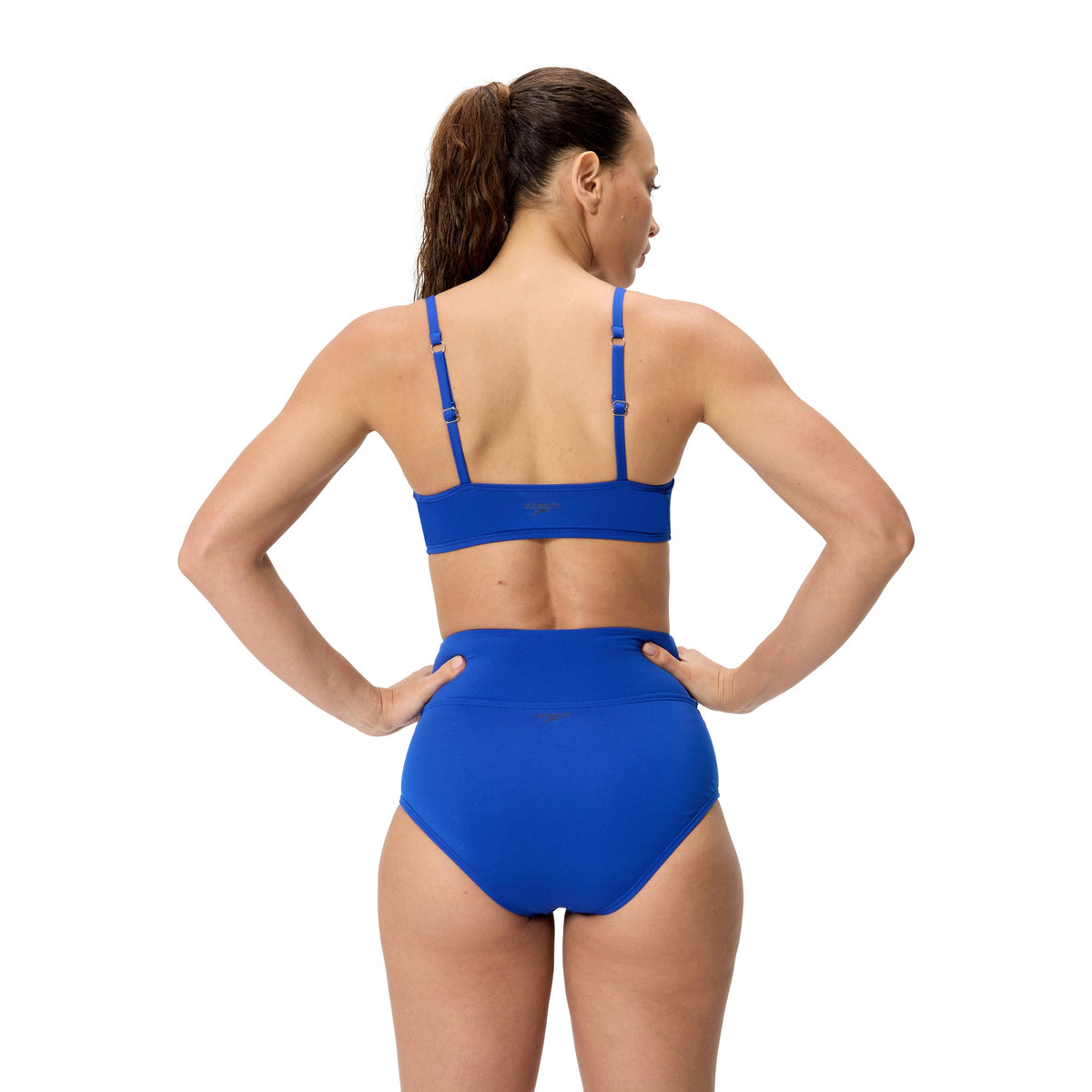 Speedo Solid HIGH Waist Bikini Bottom - DEEP SAPPHIRE