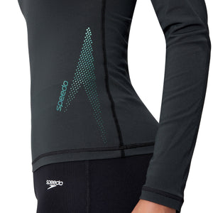 Speedo LONG Sleeve Solid BOOM Rashguard - ANTHRACITE