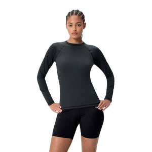 Speedo LONG Sleeve Solid BOOM Rashguard - ANTHRACITE