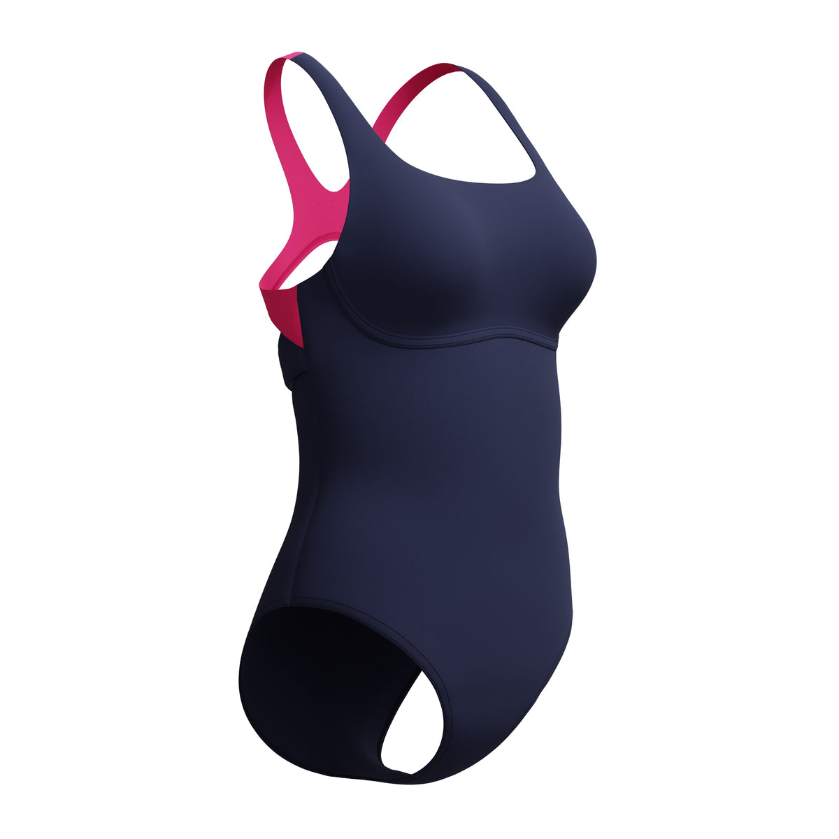 Speedo Solid FLEX BAND ONE Piece - PEACOAT/MARGARITA PINK