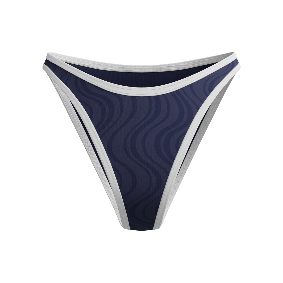 Speedo Women's Texture Scoop Bikini Bottom - PEACOAT/BRIGHT WHITE
