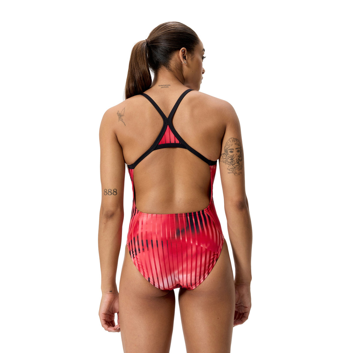 Speedo Female Linear LAVA Turnback - TEAM RED