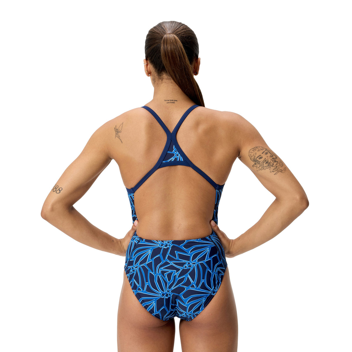 Speedo Female Petal Polygon Turnback - TEAM ROYAL BLUE