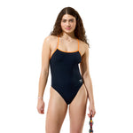 Speedo Women’s Endurance+ Max V-Back 2.0 - TEAM BLACK/ORANGE - primary view