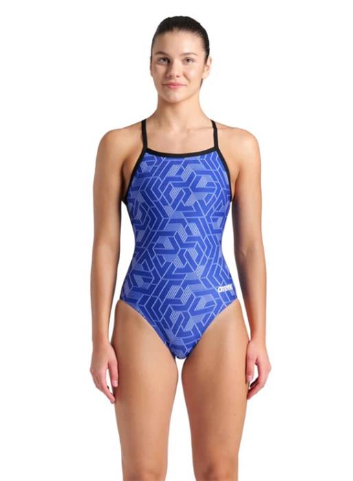 Arena Escape Print MaxLife Women's Lightdrop Back 1-Piece Swimsuit- 25