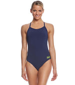 MP Michael Phelps Ladies Mid Back Solid 1-Piece Swimsuit - 26