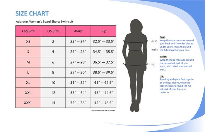 Adoretex Ladies Quick Dry Elastic Waist w/ Drawstring Swim Boardshorts - 25 product image 8
