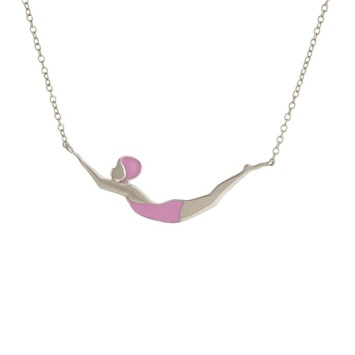 Custom enamel swimmer necklace image 20